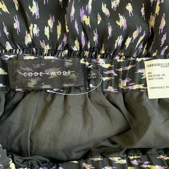 CODE X MODE Print Tiered Elastic Waist Maxi Skirt - Picture 8 of 9